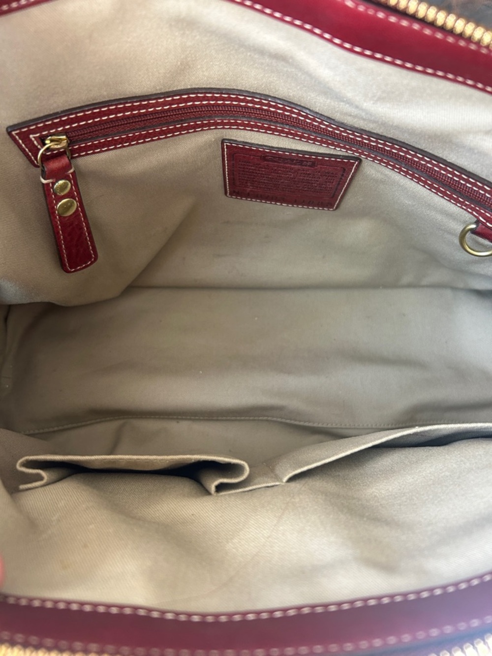 Authentic Vintage Coach Hampton Miranda Satchel Leather Bordeaux Burgundy 11085 - Picture 14 of 15